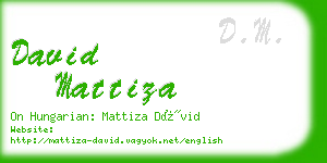 david mattiza business card